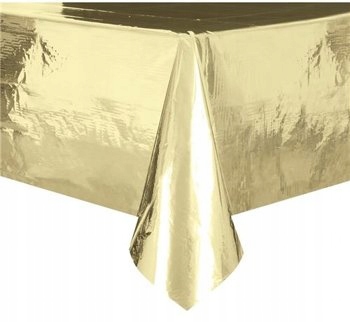 Złoty jednokolorowy Obrus połyskujący 137x274cm