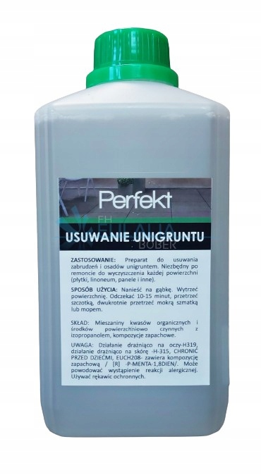 Płyn do usuwania unigruntu z szyb, płytek, podłóg, plastiku Perfekt 1 L