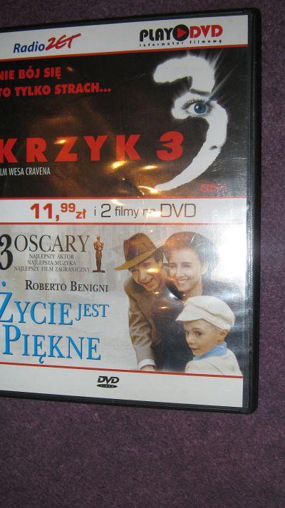 2 filmy na DVD - KRZYK 3 i ŻYCIE JEST PIĘKNE ;)