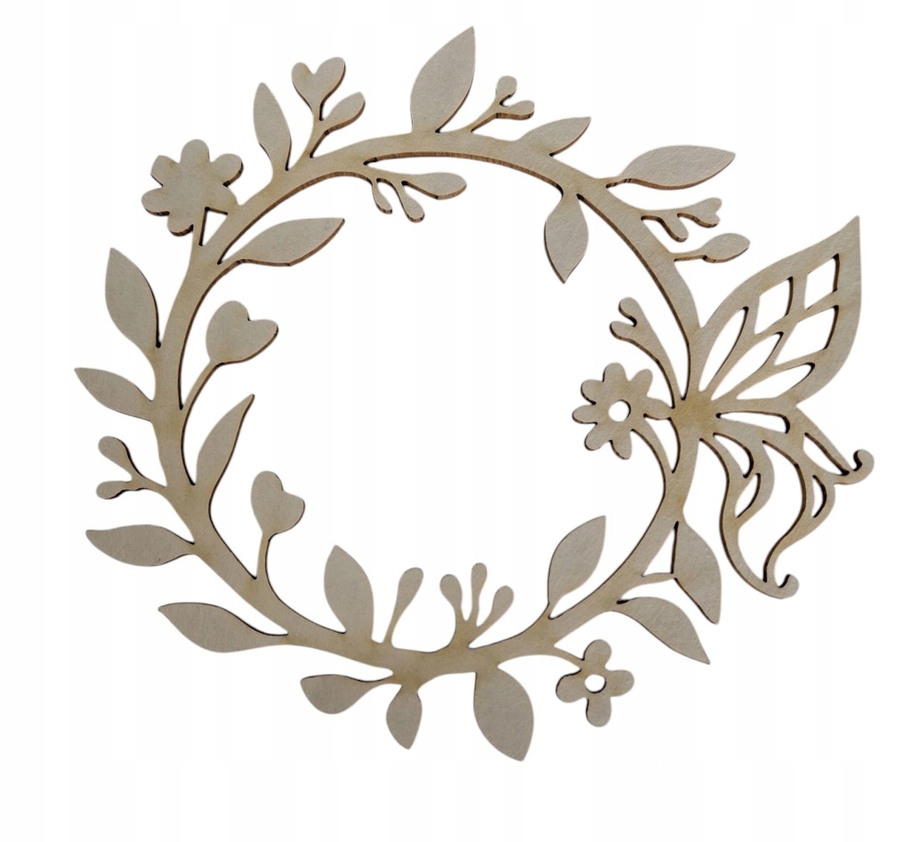 Tekturka Wianek roślinny z motylem (L1289)