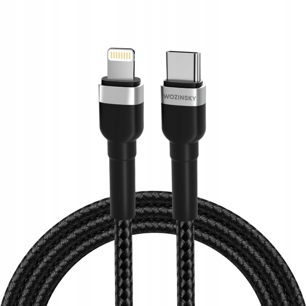 Kabel przewód do iPhone USB-C - Lightning PD 30W 2m czarny