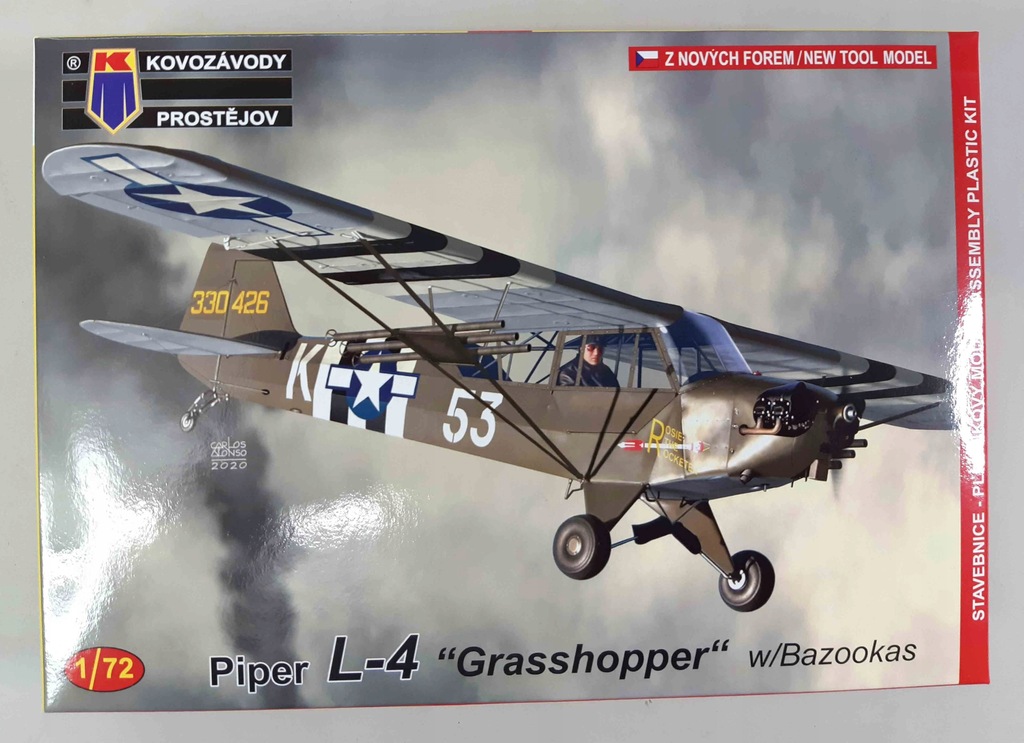 Piper L-4 `Grasshopper` w/Bazookas KPM0190 1/72