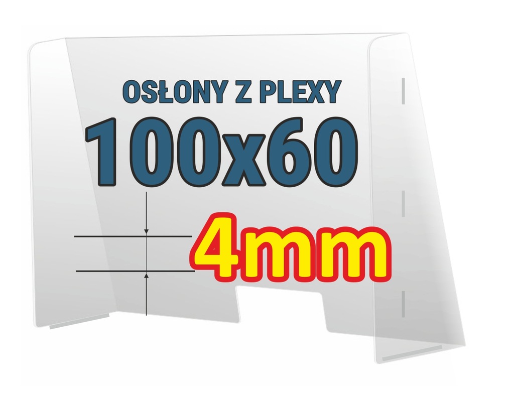 Osłona z plexi, plexy ochronna 100x60 4mm