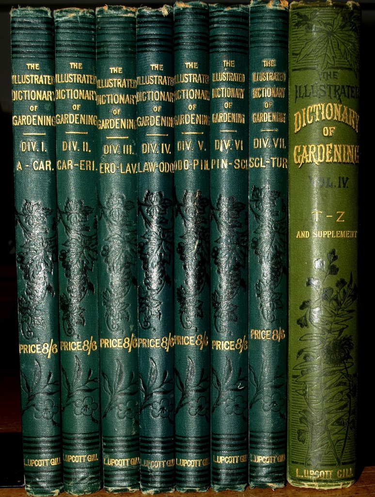 Encyklopedia ogrodnictwa 8 t. komplet super kolor ilustrowana 1889r
