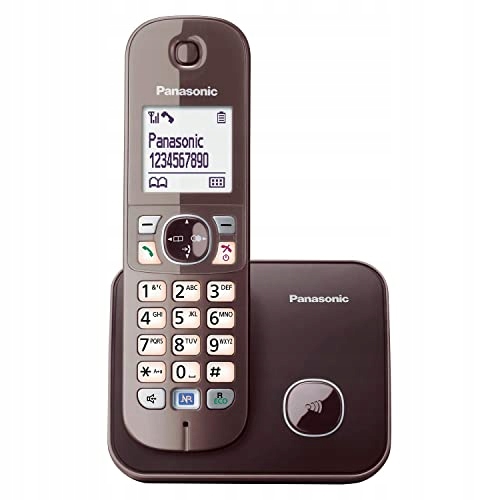 TELEFON PANASONIC STACJONARNY BEZPRZEWODOWY BRĄZ