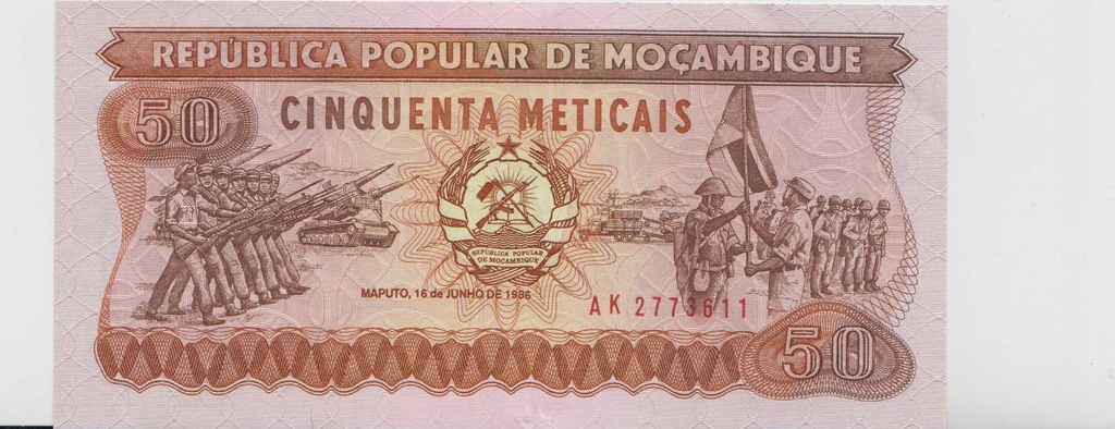 50 METICAIS 1986 MOZAMBIK BCM