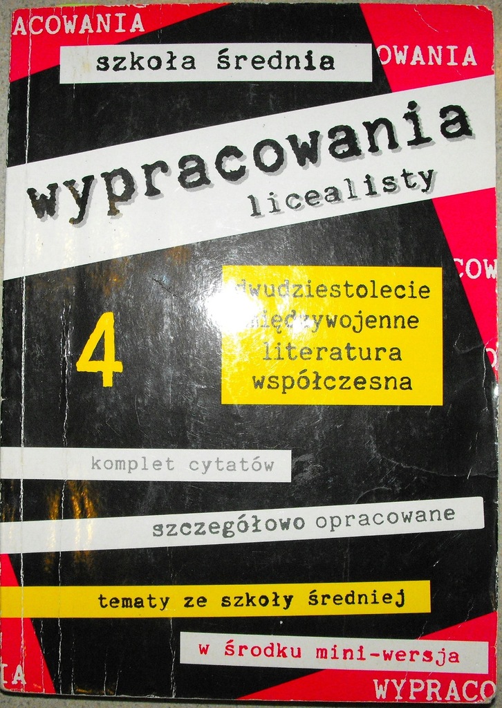 Wypracowania licealisty 4 dwudziestolecie GREG