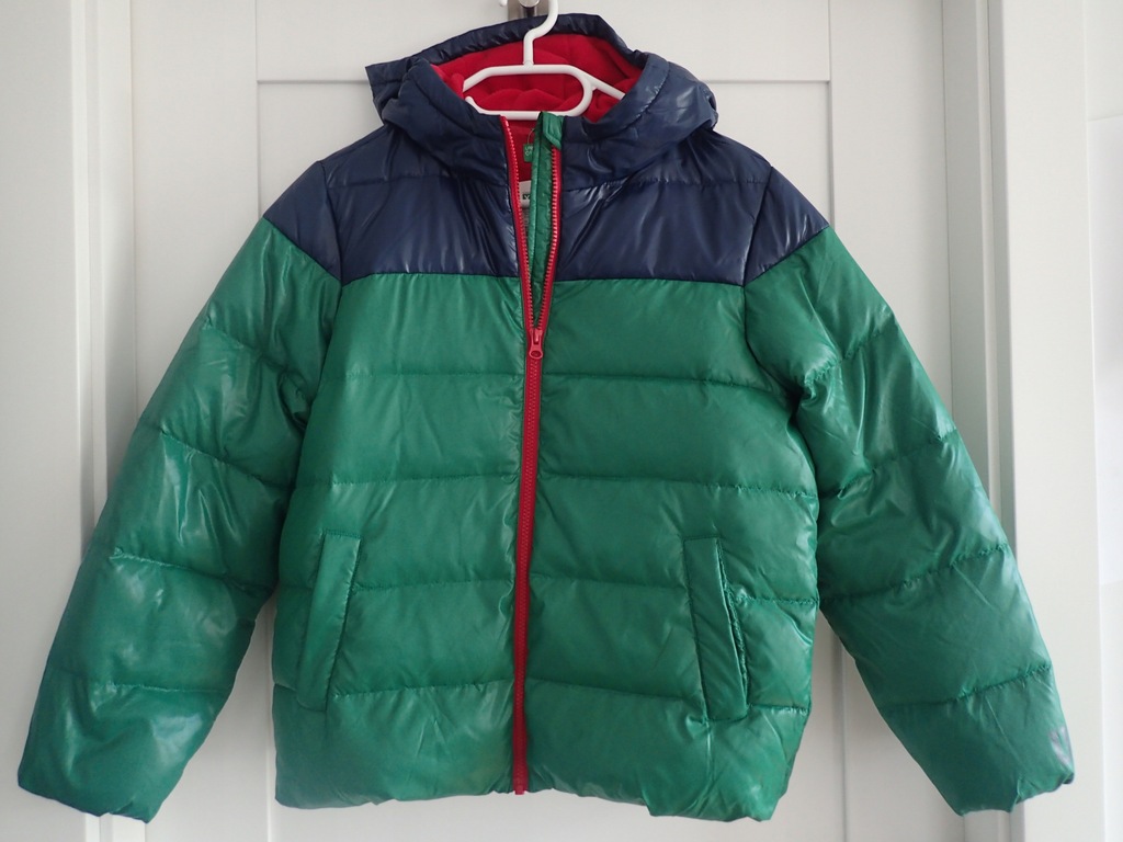 Benetton nowa kolorowa kurtka puchowa XL 150 cm