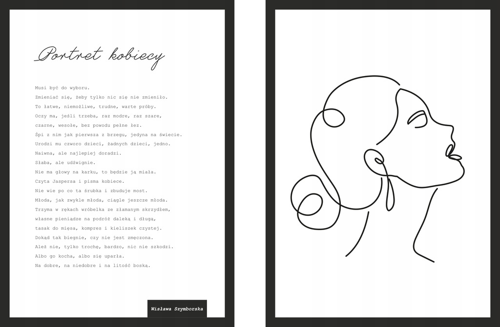 Obrazy, plakaty - Szymborska Portret kobiecy