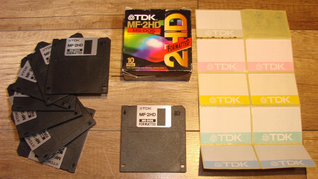 Dyskietki TDK MF-2HD 8szt. - DYSKIETKA MS-DOS