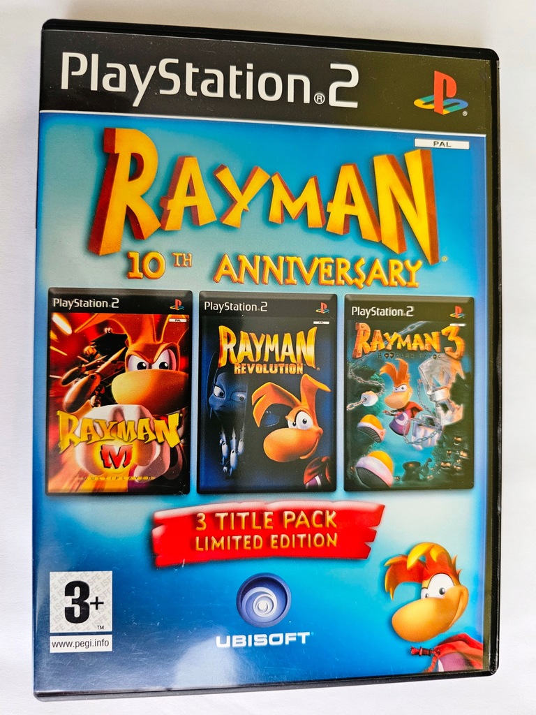 RAYMAN 10TH ANNIVERSARY ( RAYMAN M + REVOLUTION + R:3 HOODLUM HAVOC PS2 ...