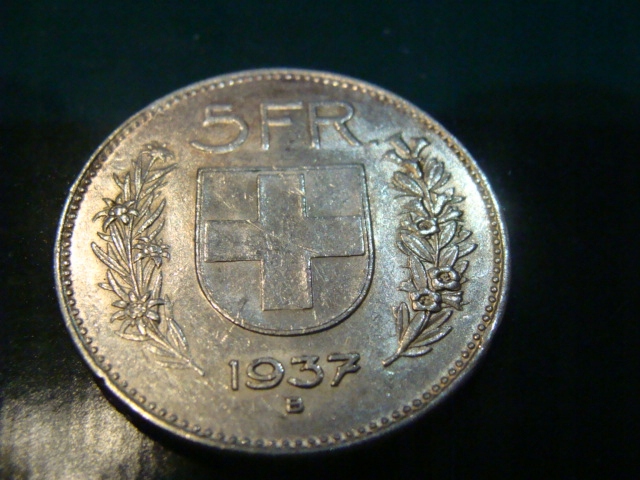 5 franków 1937 rok srebro