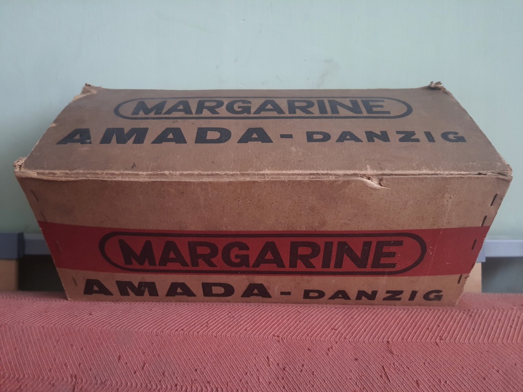 Przedwojenny karton pudełko DANZIG Amada Margaryna