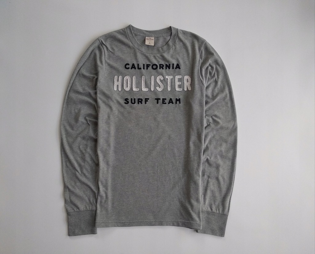 HOLLISTER Koszulka Bawełniana Longsleeve Szara _L