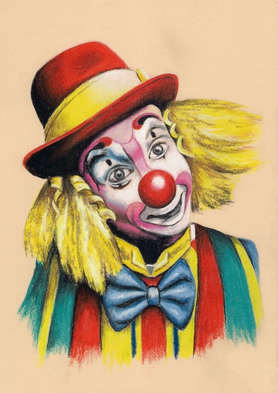 KLAUN - clown - Rysunek Obraz A4