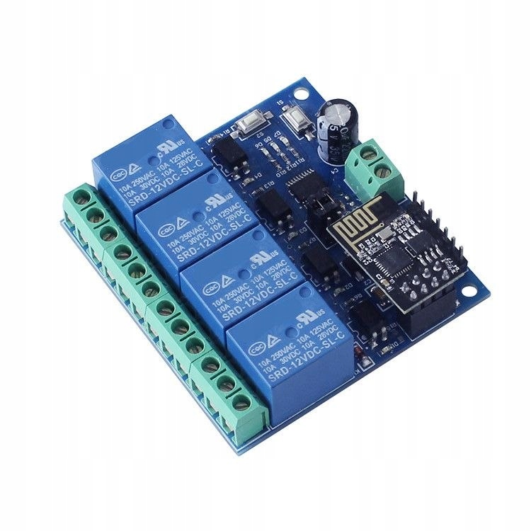 PRZEKAŹNIK WIFI IOT ESP8266 12V 4 KANAŁOWY