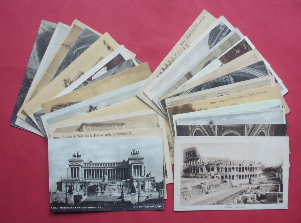 25 przedwojennych pocztówek - Rzym --- Roma --- W