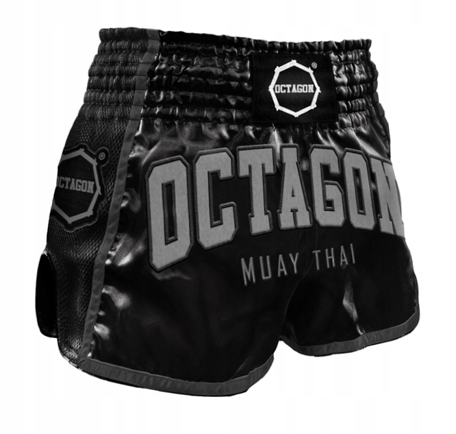 Spodenki Muay Thai Octagon Black/Grey L