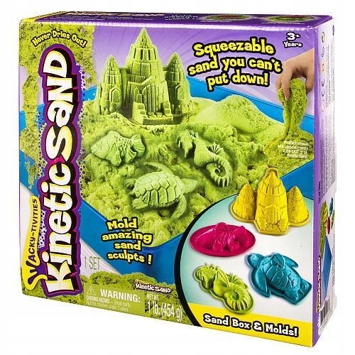 KINETIC SAND - PODWODNY ŚWIAT + FOREMKI 454G ZIEL.