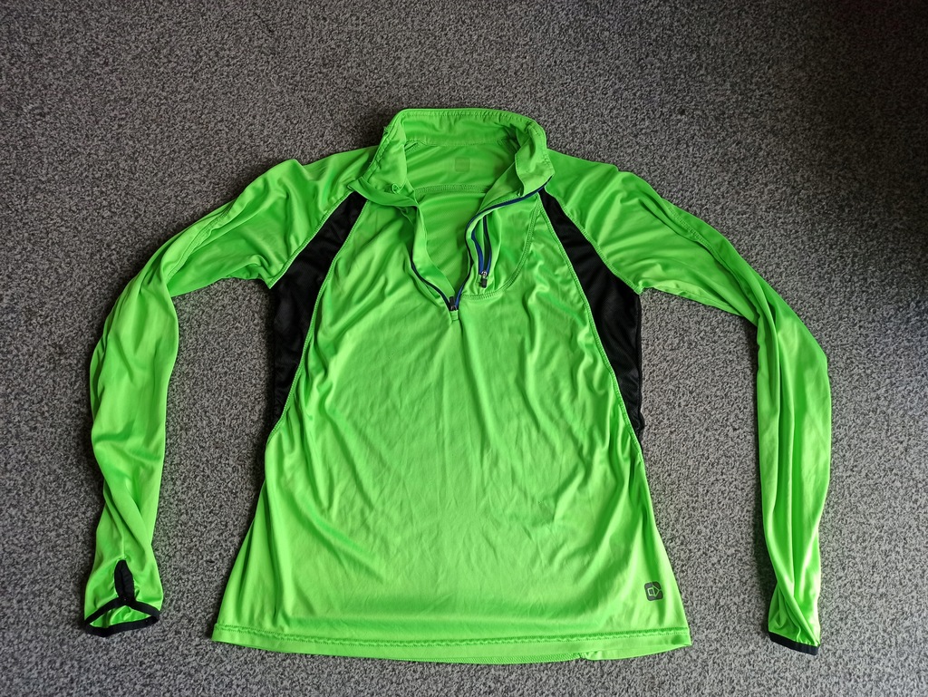 Zielona neon męska bluzka na rower,do biegania M/L