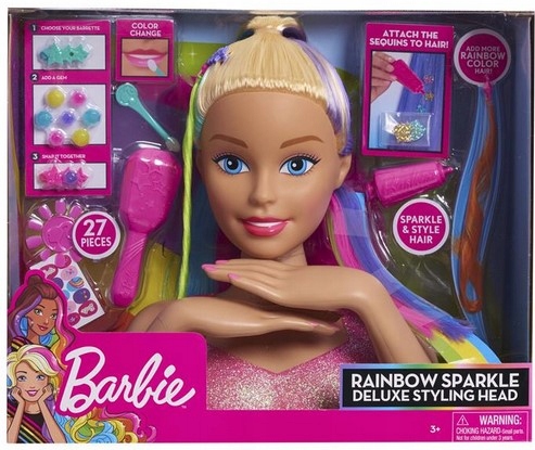 Barbie Głowa Do Stylizacji Rainbow Sparkle Deluxe