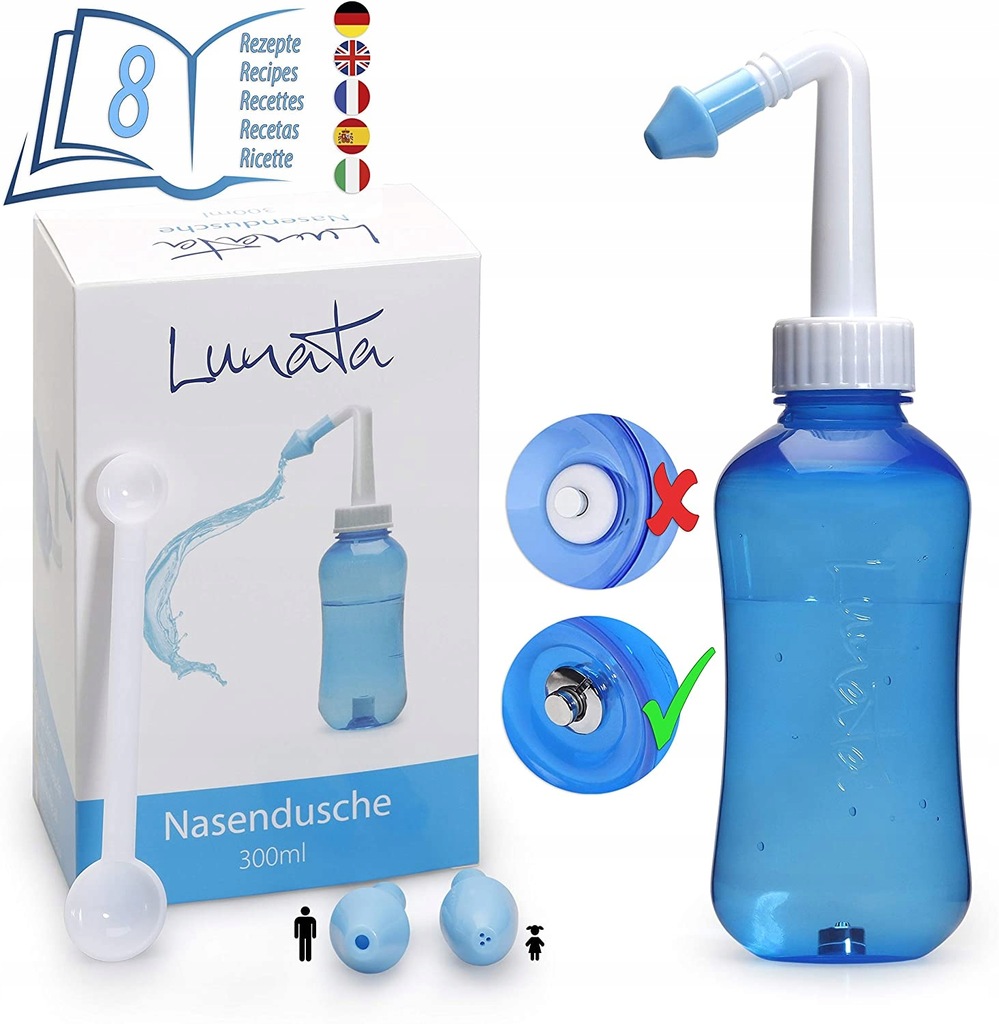 IRYGATOR ZESTAW DO PŁUKANIA NOSA LUNATA 300ML