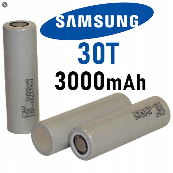 Ogniwa Baterie Samsung 30t 21700 prawie jak 18650
