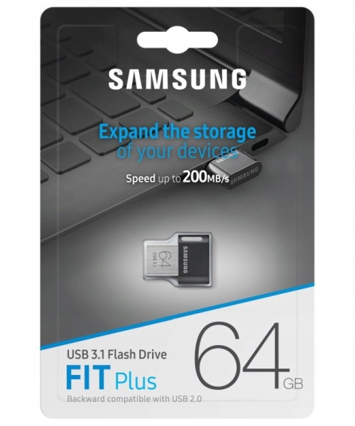 Купить Флеш-накопитель SAMSUNG FIT Plus 64 ГБ USB 3.1 200 МБ/с: отзывы, фото, характеристики в интерне-магазине Aredi.ru