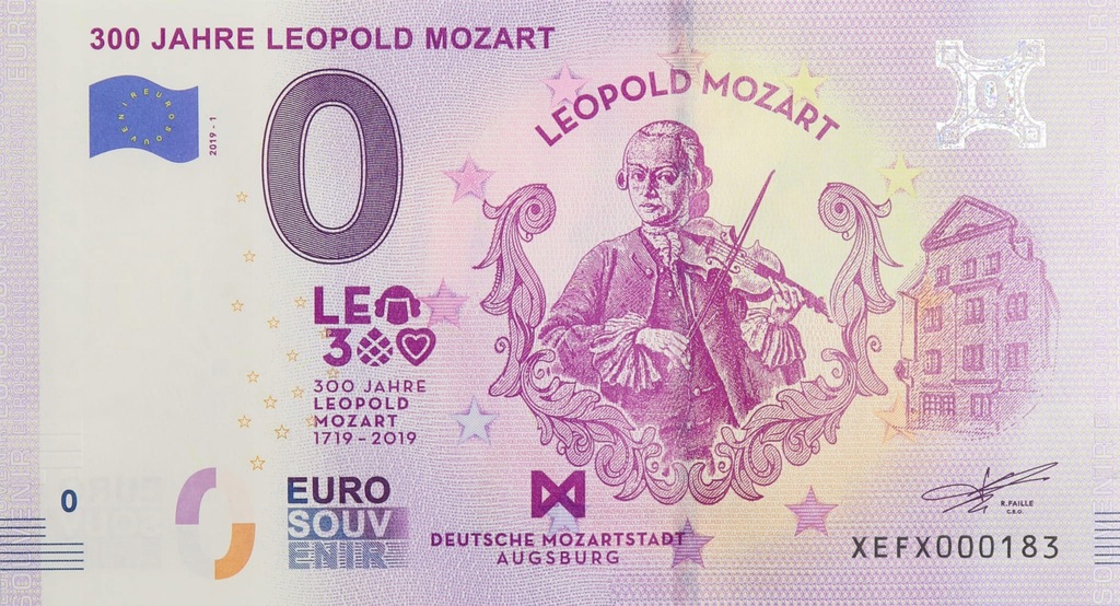 0 Euro - 300 Jahre Leopold Mozart - Niemcy - 2019