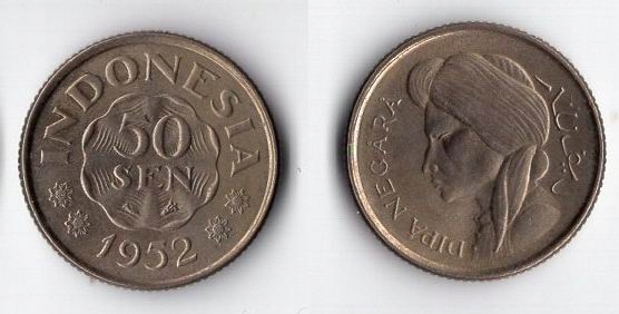 INDONEZJA 1952 50 SEN