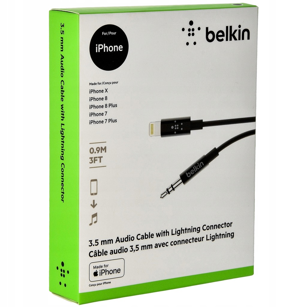 Купить Belkin — Аудиокабель — Lightning/мини-разъем 3,5 мм: отзывы, фото, характеристики в интерне-магазине Aredi.ru