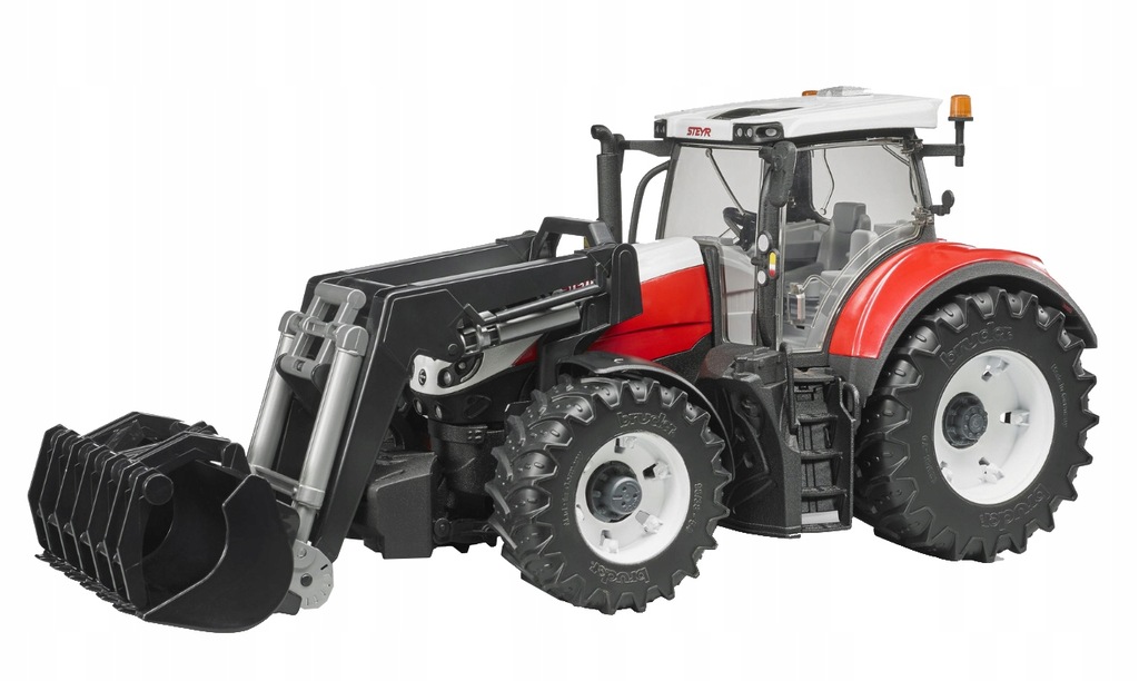 BRUDER 03181 TRAKTOR STEYR ODKRĘCANE KOŁA+ŁADOWACZ