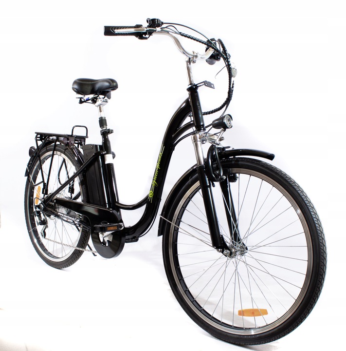 ROWER 26 DAMSKI MIEJSKI ELEKTRYCZNY CZARNY ŁABĘDŹ 8706015233