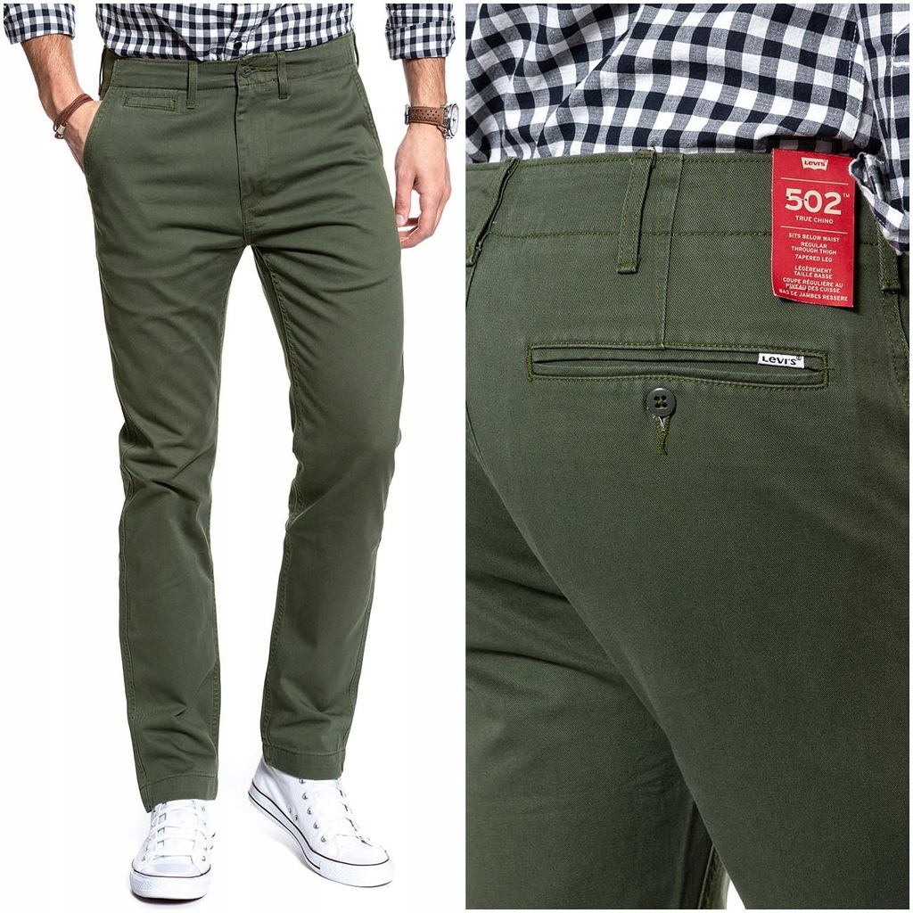 LEVI'S 502 CHINO MĘSKIE SPODNIE MATERIAŁ W32 L34