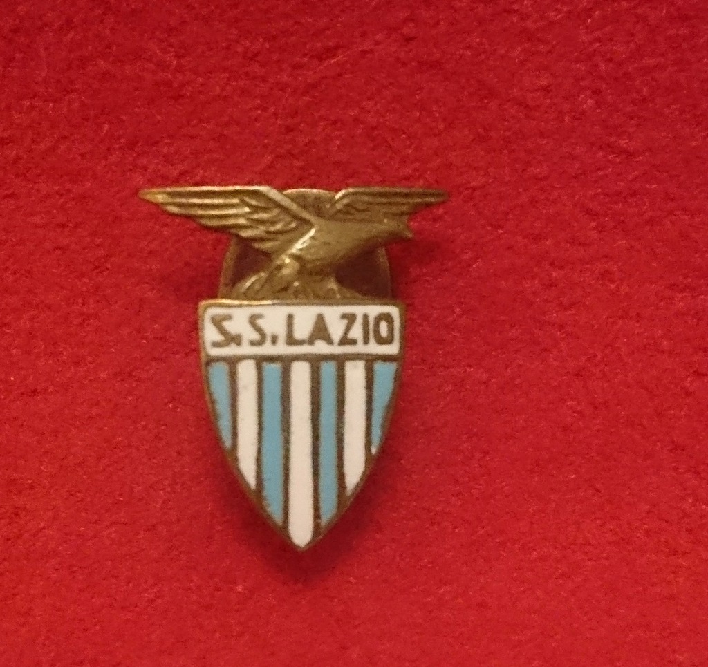 Przedwojenna odznaka - SS Lazio Rzym - Sygnowana- Na kopyto