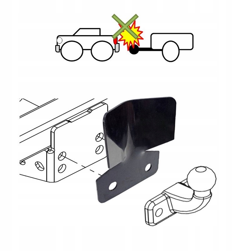 OSŁONA ZDERZAKA HAKA HOLOW Dodge Ram 3500 II 01-09