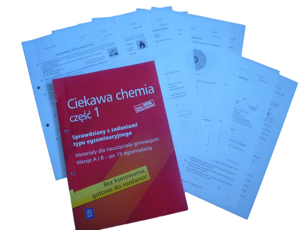 CIEKAWA CHEMIA 1 sprawdziany TESTY WSIP komplet