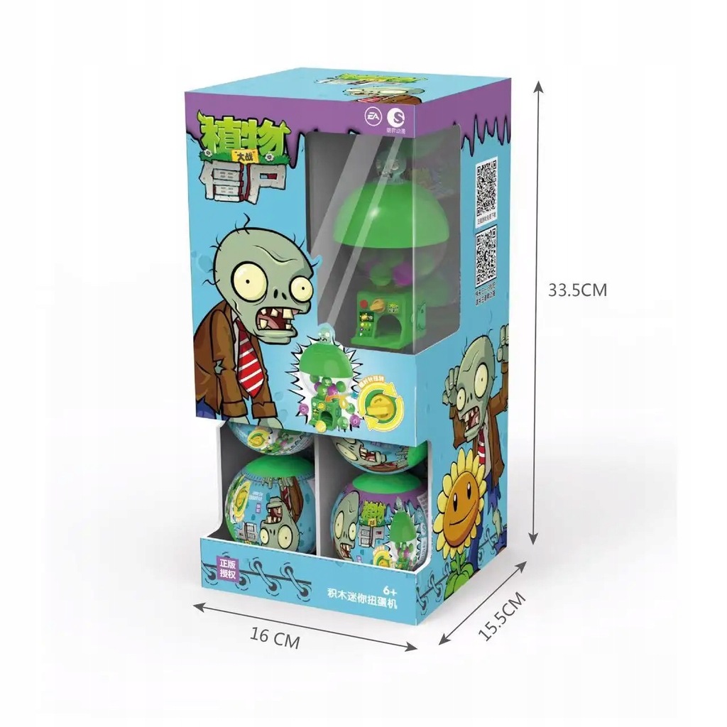 Mini Plants vs. Zombies Gashapon Machines Toys Plants vs Zombies Assembled