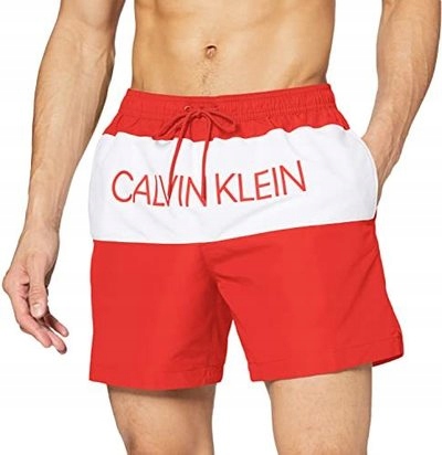 CALVIN KLEIN KĄPIELÓWKI MĘSKIE CZERWONE L