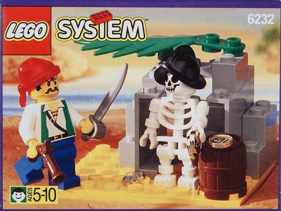 LEGO 6232 Skeleton Crew [Pirates I] z instrukcją pudełkiem piraci szkielet