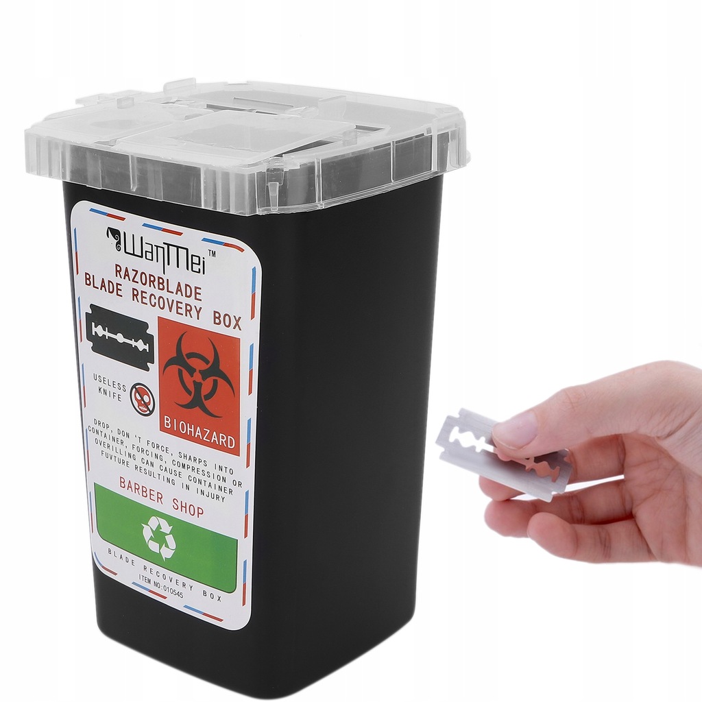 POJEMNIK NA ODPADY MEDYCZNE I ZUŻYTE OSTRZA IGŁY czarny