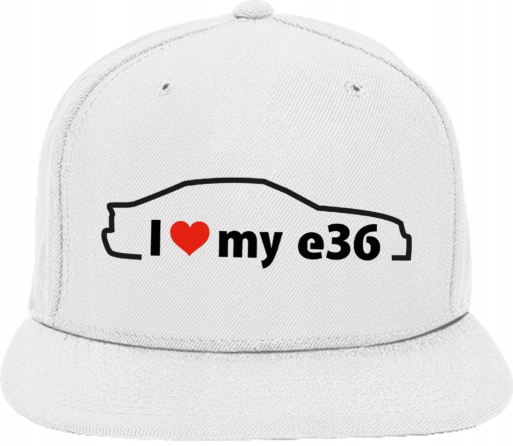 Czapka snapback biała I LOVE MY E36