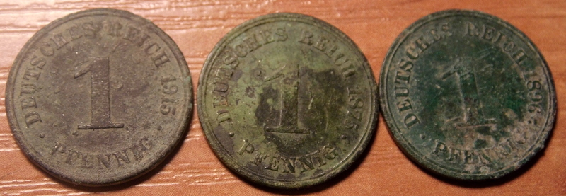 1 Pfennig - różne lata