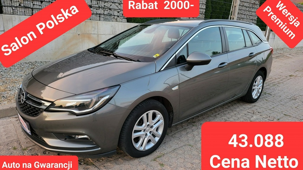 Opel Astra 2017/2018 SALON POLSKA Cena Netto 12795681906 oficjalne