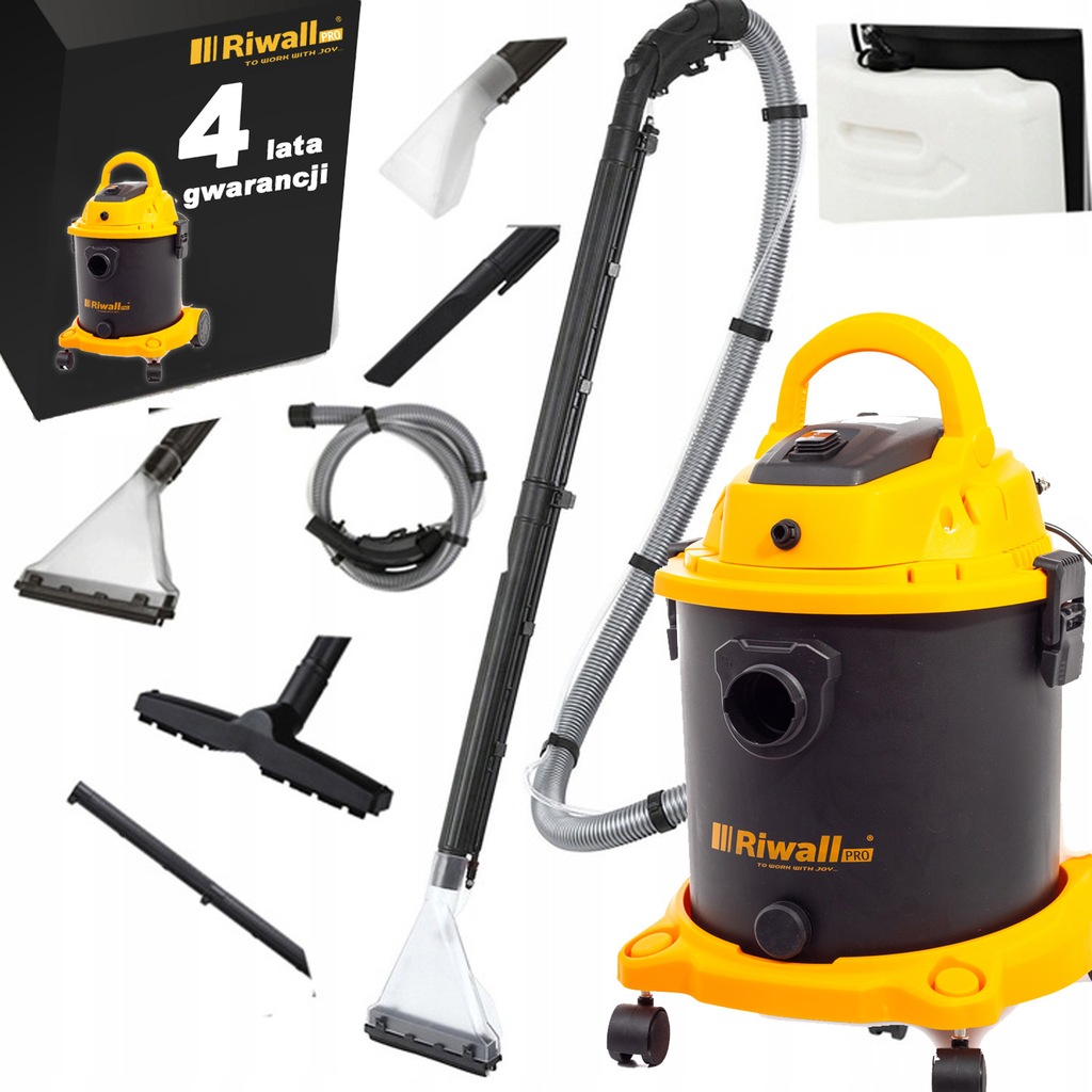 ODKURZACZ PIORĄCY RIWALL PRO 2200W MOCNE CZYSZCZENIE DYWANÓW I TAPICERKI!