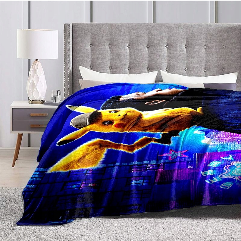 KOC Pokemon Pikachu Anime Blanket Cover Sofa Cart 12676482736