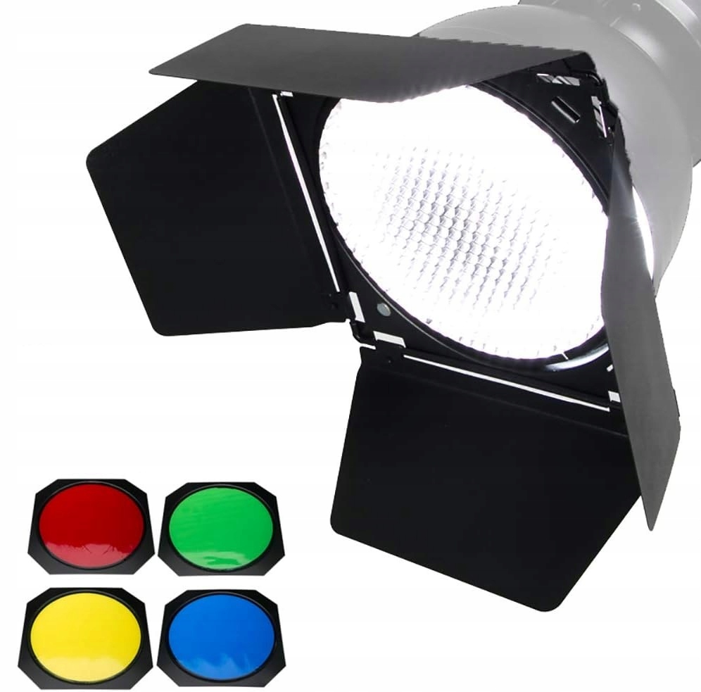 Zestaw Godox BD-04 Barndoor Wrota kierunkujące światło + 4 filtry RGB 7"