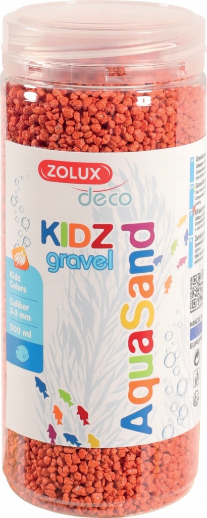 ZOLUX Aquasand KIDZ Gravel 500 ml kol. pomarańczow