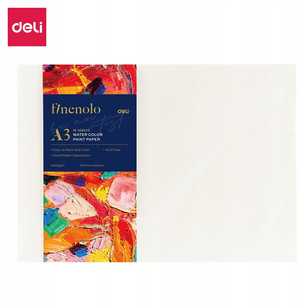 Papier akwarelowy A3 16szt biały DELI
