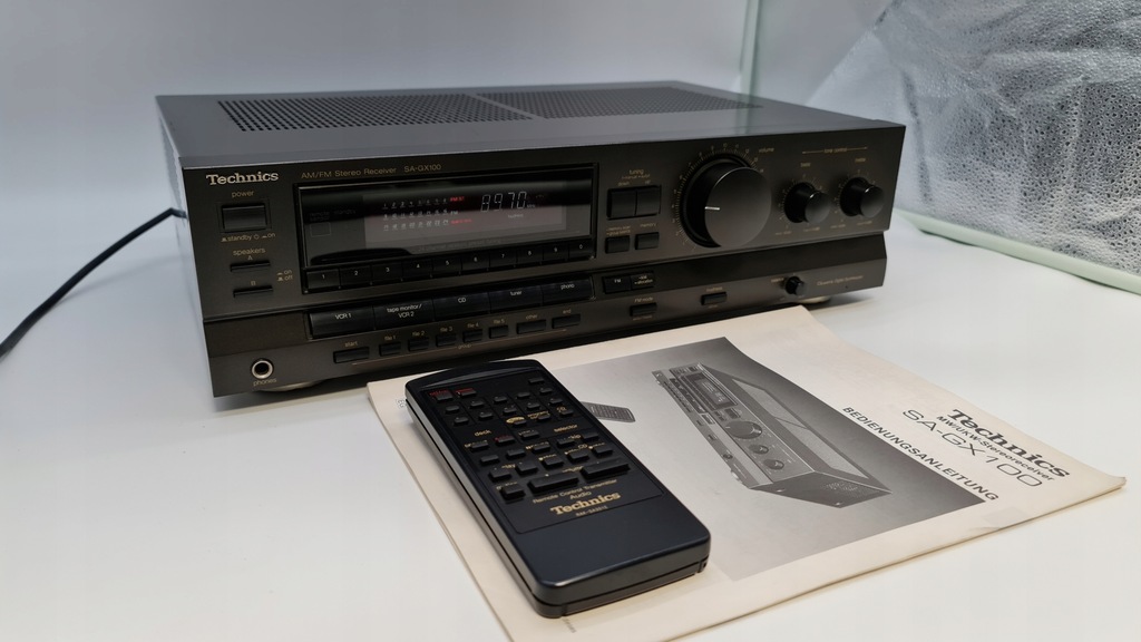 Technics SAGX100 Amplituner Stereo + Pilot oryg. 10837915906